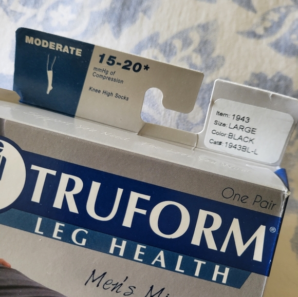 Men's Microfiber Dress Socks with moderate graduated compression Large Black - Picture 10 of 14